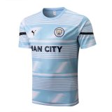 2022-2023 Manchester City Light Blue Short Football Training Shirt Men's