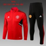 2022-2023 Manchester United Red Football Training Set (Jacket + Pants) Children's