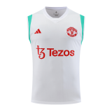 2023-2024 Manchester United White Football Singlet Shirt Men's