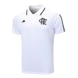 2023-2024 Flamengo White Football Polo Shirt Men's
