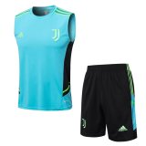 2022-2023 Juventus Light Green Football Training Set (Singlet + Short) Men's
