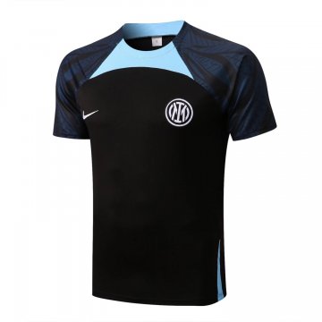 2022-2023 Inter Milan Black Short Football Training Shirt Men's