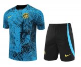 2023-2024 Inter Milan Blue Football Training Set (Shirt + Short) Men's