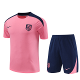 2024-2025 Atletico Madrid Pink Football Training Set (Shirt + Short) Men's