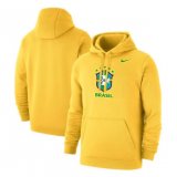 2022 Brazil Yellow Pullover Hoodie Football Sweatshirt Men's