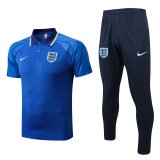 2022-2023 England Blue Football Training Set (Polo + Pants) Men's