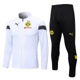 2022-2023 Borussia Dortmund White Football Training Set (Jacket + Pants) Men's