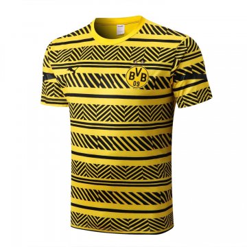 2022-2023 Borussia Dortmund Yellow Short Football Training Shirt Men's