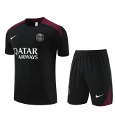 2024-2025 PSG Black Football Training Set (Shirt + Short) Men's
