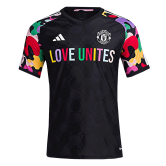 2023-2024 Manchester United Black Pre-Match Football Shirt Men's