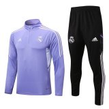 2022-2023 Real Madrid Light Purple Football Training Set Men's