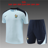 2023-2024 France Light Blue Football Training Set (Shirt + Short) Children's