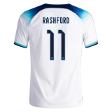 2022 England Home Football Shirt Men's #Rashford #11 Player Version