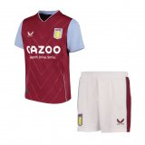 2022-2023 Aston Villa Home Football Set (Shirt + Short) Children's