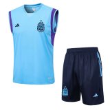 2023 Argentina Blue Football Training Set (Singlet + Short) Men's