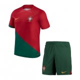 2022 Portugal Home Football Set (Shirt + Short) Children's