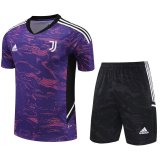 2023-2024 Juventus Purple Football Training Set (Shirt + Short) Men's