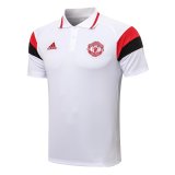 2021-2022 Manchester United White III Football Polo Shirt Men's