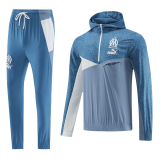 2023-2024 Marseille Blue Football Training Set (Windbreaker + Pants) Men's #Hoodie