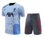 2023-2024 Liverpool Blue Football Training Set (Shirt + Short) Men's