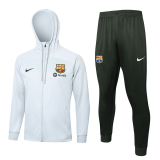 2023-2024 Barcelona Light Grey Football Training Set (Jacket + Pants) Men's #Hoodie