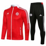 2021-2022 Bayern Munich Red Football Training Set (Jacket + Pants) Men's
