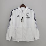 2022-2023 Arsenal White All Weather Windrunner Football Jacket Shirt Men's