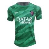 2023-2024 PSG Goalkeeper Green Football Shirt Men's