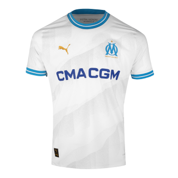2023-2024 Marseille Home Football Shirt Men's #Player Version