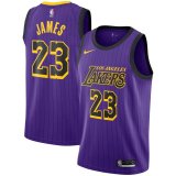 2018 Los Angeles Lakers Purple SwingMen's Jersey City Edition Men's's