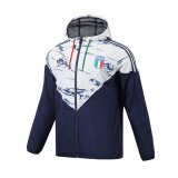 2023 Italy Royal - White All Weather Windrunner Football Jacket Men's