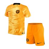 2022 Netherlands Home Football Set (Shirt + Short) Children's
