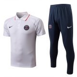 2022-2023 PSG White Football Training Set (Polo + Pants) Men's