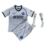 2023-2024 Napoli Away Football Whole Set (Shirt + Short + Socks) Children's