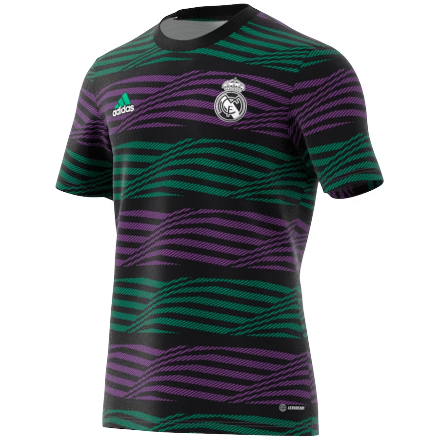 2023-2024 Real Madrid Black Soccer Training Shirt Men's #Pre-Match